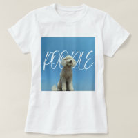 Retro Poedel Onder Blauwe Lucht Hond Moeder Grafis