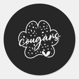 Retro Poema's School Sportteam Spirit Terug Naar Ronde Sticker