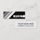 retro POET Mini Visitekaartje (Voorkant / Achterkant)