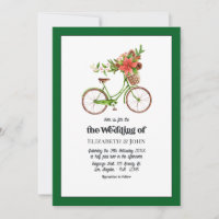 Retro Poinsettia Fiets Kerst Huwelijk