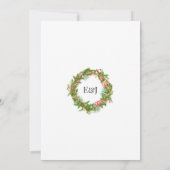 Retro Poinsettia Fiets Kerstbruiloft Kaart (Achterkant)