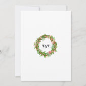 Retro Poinsettia Fietsvakantie Huwelijk Kaart (Achterkant)