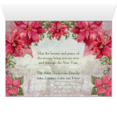 Retro Poinsettia Lijst Farmhouse Schilderachtig ke (Binenzijde Horizontaal (Onderkant))