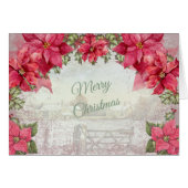 Retro Poinsettia Lijst Farmhouse Schilderachtig ke (Voorkant Horizontaal)