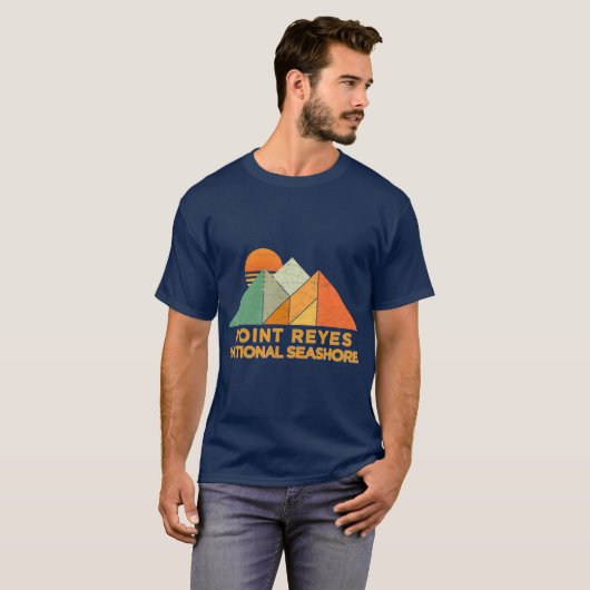 Retro  Point Reyes National Seashore T-shirt (Voorkant volledig)