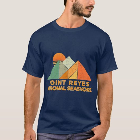 Retro  Point Reyes National Seashore T-shirt (Voorkant)