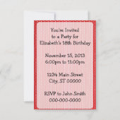 Retro Pointing Woman Birthday Kaart (Achterkant)