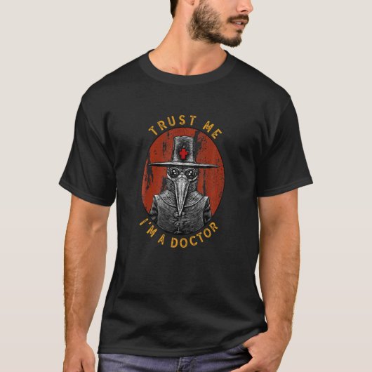 Retro Pointy Nose Plague Doctor Goggles Steampunk T-shirt (Voorkant)