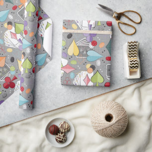 Retro Poker Cadeaupapier