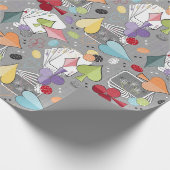 Retro Poker Cadeaupapier (Hoek)