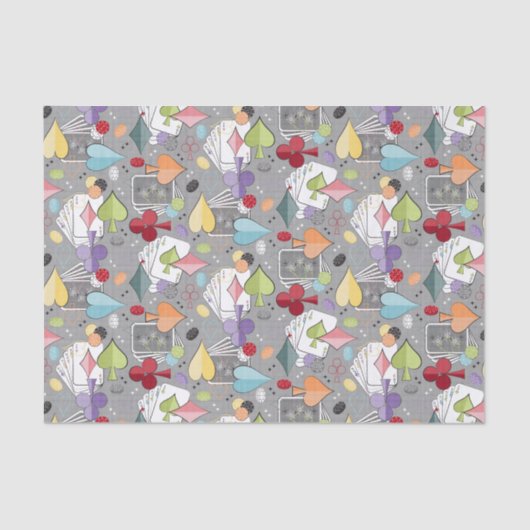 Retro Poker Tissuepapier (Voorkant)