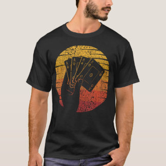 Retro Pokerhanden Texas Holdem Speler High Roller  T-shirt