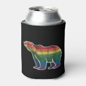 Retro Polar Beer Regenboog Lesbisch LGBT Gay Pride Blikjeskoeler (Blikje Voorkant)