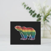 Retro Polar Beer Regenboog Lesbisch LGBT Gay Pride Briefkaart (Staand voorkant)