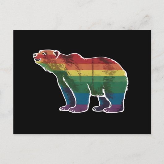 Retro Polar Beer Regenboog Lesbisch LGBT Gay Pride Briefkaart (Voorkant)