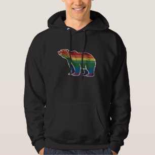 Retro Polar Beer Regenboog Lesbisch LGBT Gay Pride Hoodie