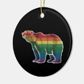 Retro Polar Beer Regenboog Lesbisch LGBT Gay Pride Keramisch Ornament (Links)