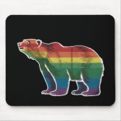 Retro Polar Beer Regenboog Lesbisch LGBT Gay Pride Muismat (Voorkant)