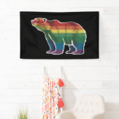 Retro Polar Beer Regenboog Lesbisch LGBT Gay Pride Spandoek (Insitu)