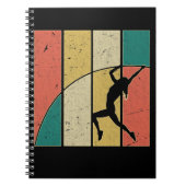 Retro Pole Vaulting Girl Pole Vaulter Notitieboek (Voorkant)