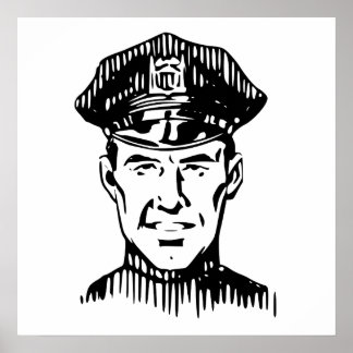 Retro Policeman Poster