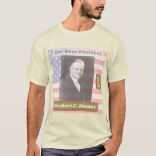 Retro Political Herbert Hoover President Art 1929 T-shirt