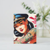 retro politieagente briefkaart (Staand voorkant)