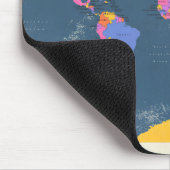 Retro Politieke kaart van de wereld Muismat (Hoek)