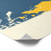 Retro Politieke kaart van de wereld Poster (Hoek)