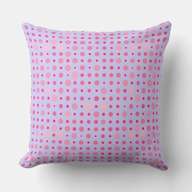 Retro Polka Dot 01.Pink LPurple BG Kussen (Voorkant)