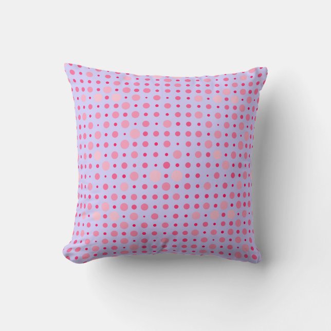 Retro Polka Dot 01.Pink LPurple BG Kussen (Voorkant)