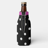 Retro Polka Dot Aangepaste Fles Koeler (Fles Achterkant)