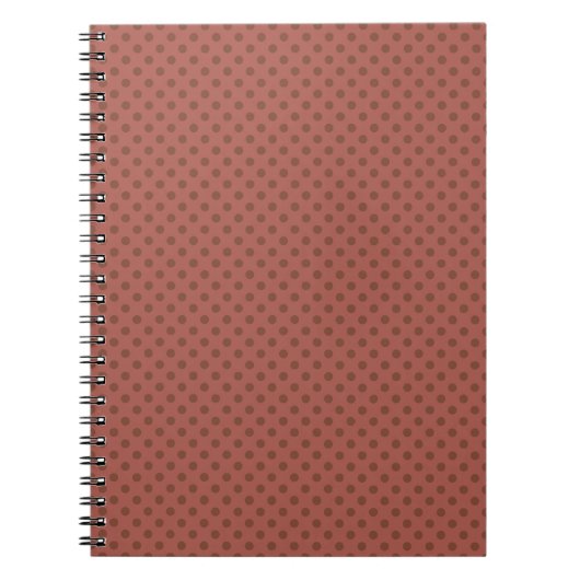 Retro, polka dot brown notitieboek (Voorkant)