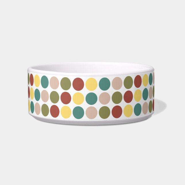Retro Polka Dot Cat Bowl Voerbakje (Links)