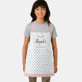 Retro polka dot children's personalized cooking schort (Insitu)