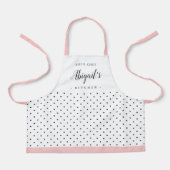 Retro polka dot children's personalized cooking schort (Voorkant)