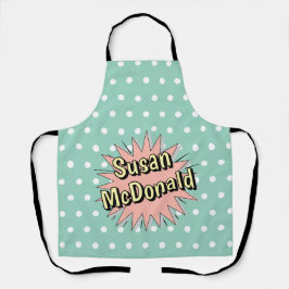 Retro polka dot fifties stijl schort