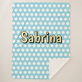 Retro polka dot fifties stijl sherpa deken