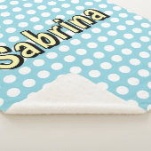 Retro polka dot fifties stijl sherpa deken (3/4)