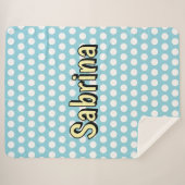 Retro polka dot fifties stijl sherpa deken (Voorkant (horizontaal))