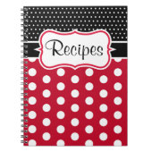 Retro Polka Dot Kitchen Recipe Notitieboek Gift (Voorkant)