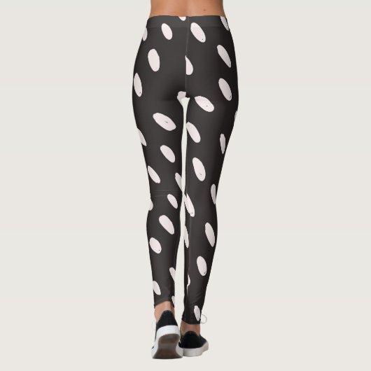 Retro Polka Dot Leggings - High-Waisted en Stylis (Achterkant)