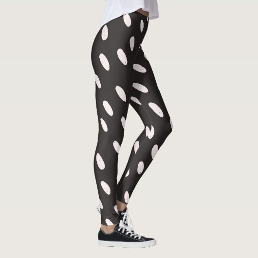 Retro Polka Dot Leggings - High-Waisted en Stylis (Rechts)