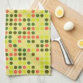 Retro Polka Dot Mosaic Pattern #10 Theedoek (Quarter Fold)