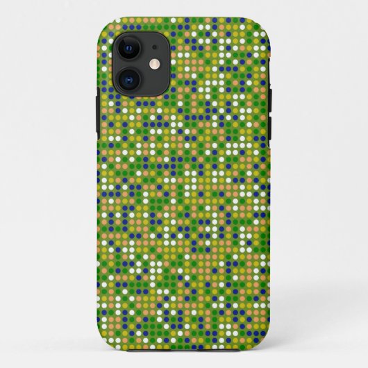 Retro Polka Dot Mosaic Pattern #2 Case-Mate iPhone Case (Achterkant)