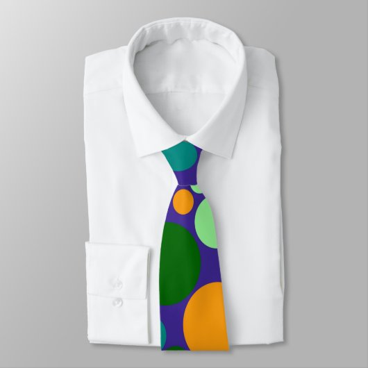 Retro Polka Dot Mosaic Pattern #2 Stropdas (Gebonden)