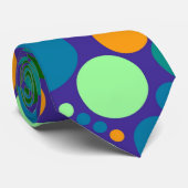 Retro Polka Dot Mosaic Pattern #2 Stropdas (Opgerold)