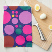Retro Polka Dot Mosaic Pattern #2 Theedoek (Quarter Fold)