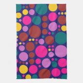 Retro Polka Dot Mosaic Pattern #2 Theedoek (Verticaal)