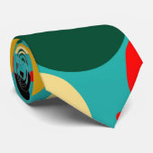 Retro Polka Dot Mosaic Pattern #5 Stropdas (Opgerold)